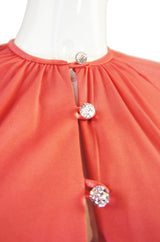 1970s Glass Button Donald Brooks Dress