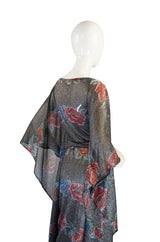1970s Rare Metallic Missoni Caftan Gown