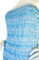 1980s Ice Blue Givenchy Couture Dress