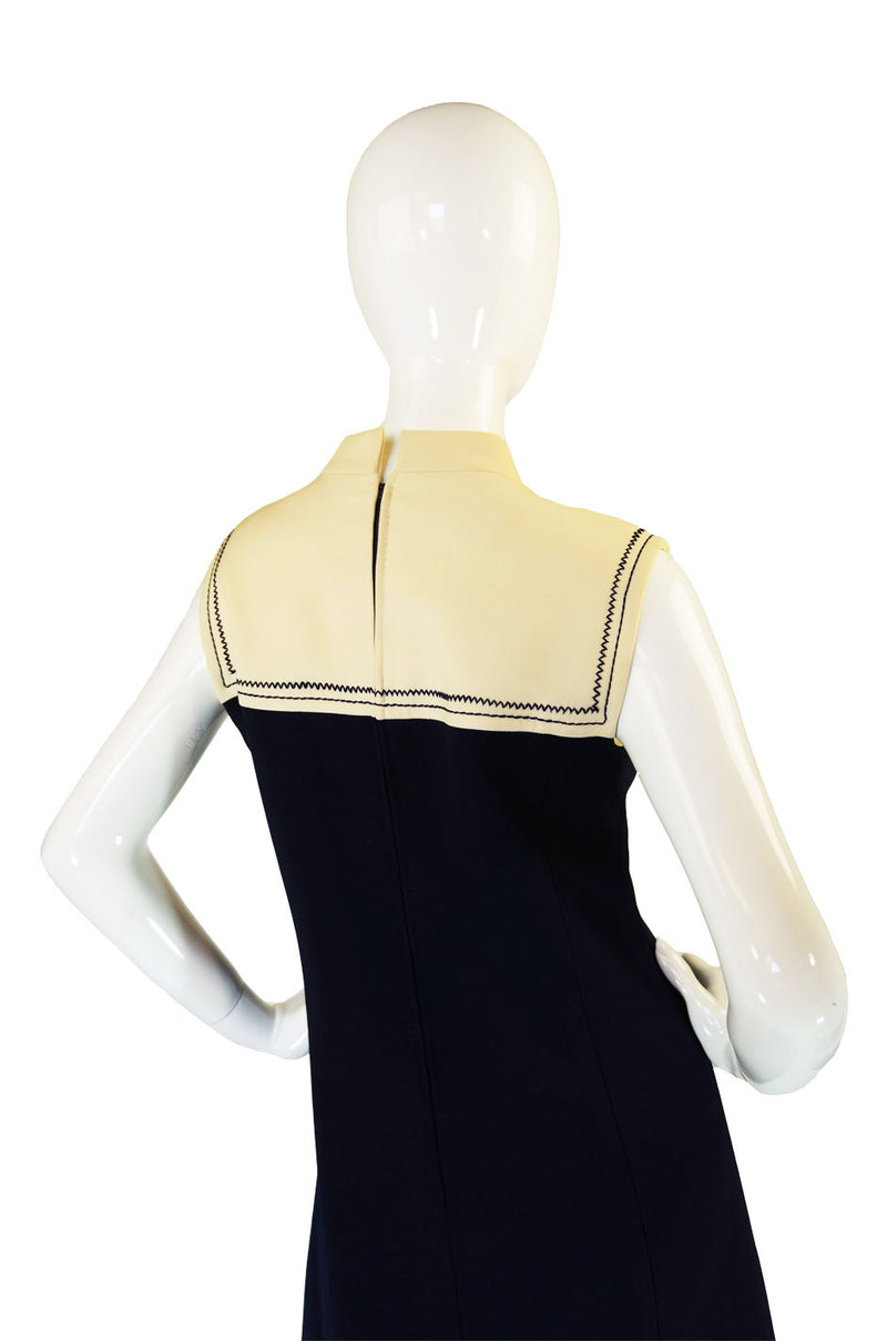 Early 1980s Stitch Detail Courreges Dress
