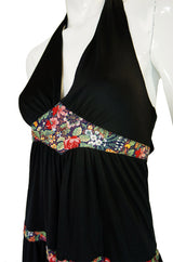 1970s Radley Jeresey Halter Dress