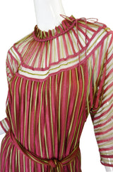 1970s Silk Net Janice Wainwright Dress