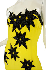 1980s Fabrice Couture Beaded Star Gown
