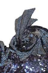 1990s Strapless Rare Loris Azzaro Sequin Gown