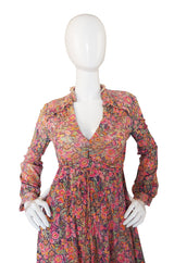 1970s Jody Soft Tee Pink Floral Dress