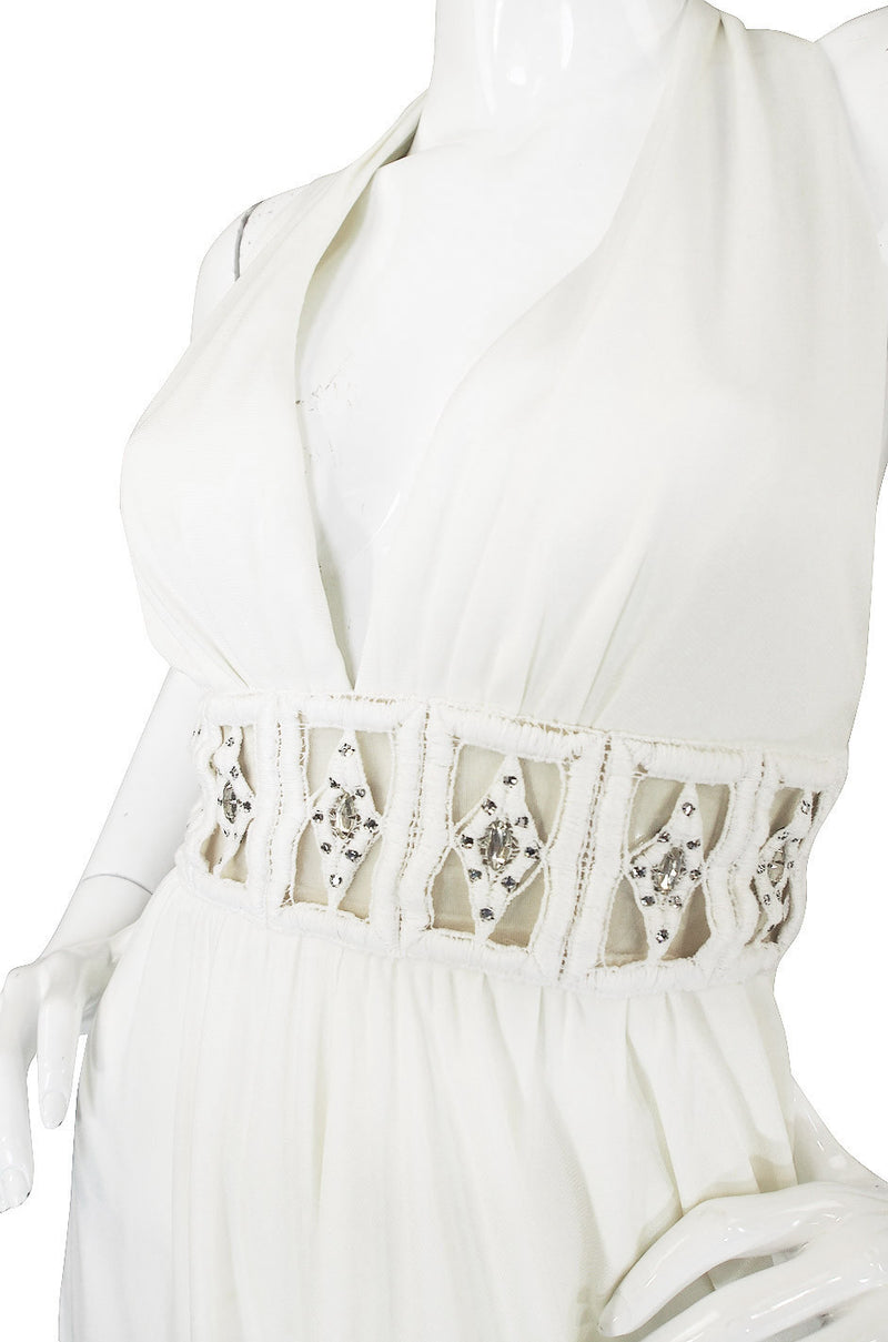 1960s Fred Perlberg White Maxi Dress