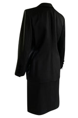 Iconic Fall 1996 Yves Saint Laurent True Haute Couture 'Le Smoking' Black Tuxedo Skirt Suit