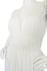 1970s White John Kloss Goddess Gown