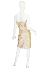 1960s Strapless Dress & Dramatic Skirt Overlay
