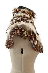 Important Fall 2004 Alexander McQueen 'Pantheon Ad Lecum' Runway Feather & Bead Collar