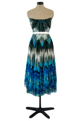 Stunning Spring 2003 Alexander McQueen 'Irere' Collection Silk Chiffon Runway Dress