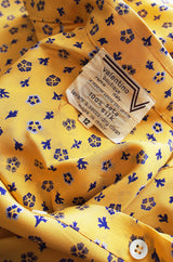 1975 Valentino Lemon & Blue Silk Shirt