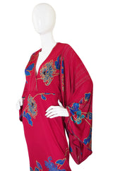 1982 Leonard Angel Sleeve Caftan Dress