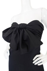 Recent Giambattista Valli Black Strapless Front Bow Cocktail Dress