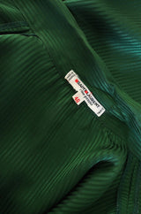1970s Forest Green Yves Saint Laurent Silk Top