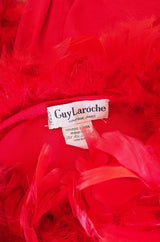 1980s Guy LaRoche Dramatic Feather Sweater