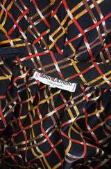 1970s Yves Saint Laurent Plaid Challis Skirt