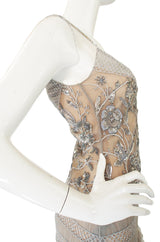 1990s Fine Bead & Sequin Valentino Dress