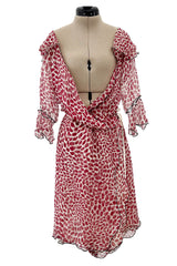 Light as Air Spring 2004 Yves Saint Laurent by Tom Ford Silk Chiffon Lip Dress