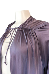 1970s John Kloss for Circa Purple Nylon Robe or Evening Coat