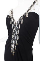 1970s Beaded Bob Mackie Silk Jersey Gown