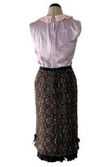 Fall 2010 Louis Vuitton by Marc Jacobs Tweed & Silk Dress w Matching Mink Trimmed Jacket