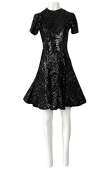 1980s Bob Mackie Heavily Beaded & Sequin Dress w Pink & Red Surprise Underskirt