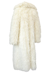 Incredible 1970s Arissa of France Ivory String 'Faux Fur' Alternative Coat