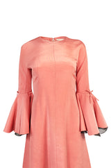 Documented 1960s Sybil Connolly 'Cream Puff' Extravagant Sleeve Dress