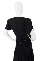 1983 Yves Saint Laurent Crepe & Sequin Dress