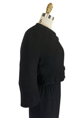c1957 Black Cristobal Balenciaga Haute Couture Suit