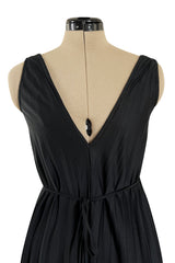 Fabulous 1970s Vicky Vaughn Extra Wide Leg Knife Pleated Jersey Jumpsuit
