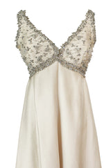 Early 1960s Christian Dior Numbered Colifichets Crystal & Pearl Project Dress