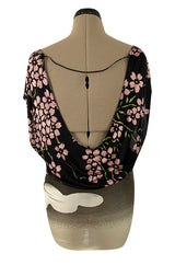 Iconic Spring 2003 Gucci by Tom Ford Runway Cherry Blossom Kimono Mini Dress