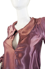 1960s Biba Satin Top with Sequin Detail