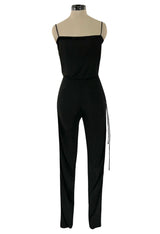Fall 2009 Gucci by Frida Giannini Ad Campaign Black Jersey Draped Back Jumpsuit