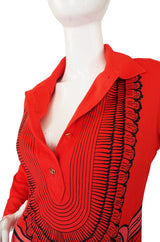 1970s Trompe l'oeil Roberta de Camerino Dress