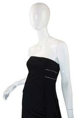 1980s Dramatic Claude Montana Strapless Gown