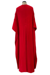 Stunning 2017 Valentino by Pierpaolo Piccioli Minimalist Red Cady Caftan Dress