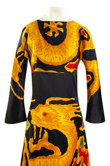 Spring 2001 Valentino Re-Edit of the Famous 1969 Haute Couture Printed Silk Dragon Dress