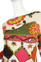 1960s Geometric & Floral Emilio Pucci Shift Dress