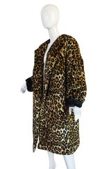 1980s Patrick Kelly Leopard Print Sleeping Blanket Coat