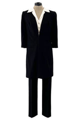 Spring 2006 Chanel by Karl Lagerfeld Haute Couture Pant Set w Detachable Collar & Sleeves