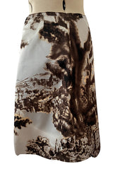 Scenic Print Fall 2004 Prada Runway & Ad Campaign Skirt w Gathered Bottom