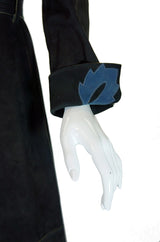 1970s Museum Quality Jean Muir Suede Dress