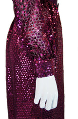 1970s Sequin Oscar De La Renta Dress