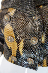 1991 Museum Held Alaia Exotic Python Skin Biker Jacket