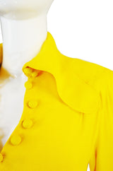 1960s Yellow Ossie Clark Maxi Dress