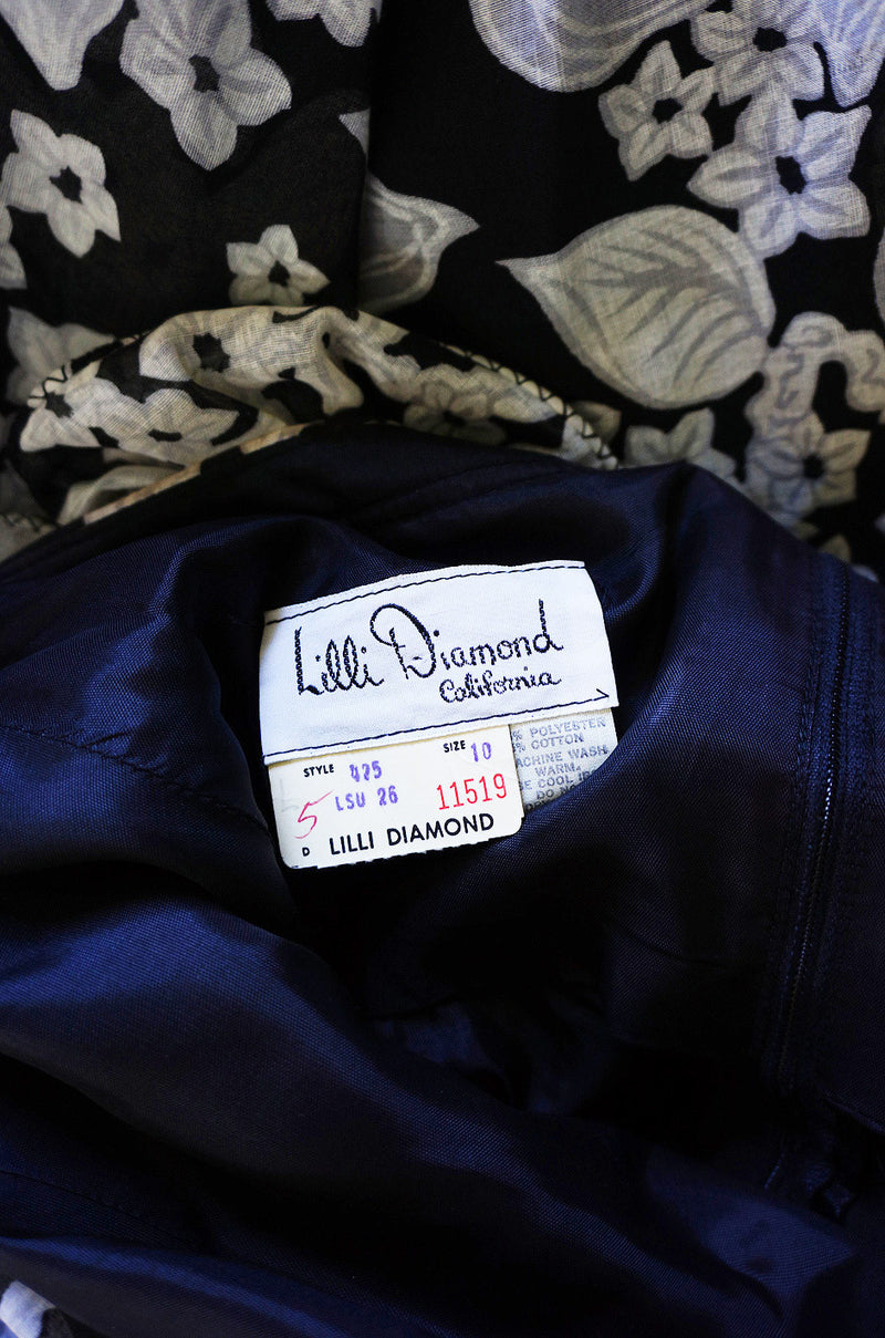 1960s Lilli Diamond Backless Maxi Dress