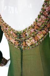 1960s Pierre Balmain Haute Couture Beaded Silk Dress